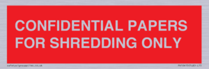 CONFIDENTIAL PAPERS FOR SHREDDING ONLY